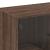 Dulap lateral cu uși din sticlă, stejar maro, 68x37x75,5 cm GartenMobel Dekor