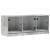 Comodă TV cu uși din sticlă, gri beton, 102x37x42 cm GartenMobel Dekor
