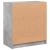 Dulap lateral cu uși din sticlă, gri beton, 68x37x75,5 cm GartenMobel Dekor