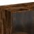 Dulap lateral cu uși din sticlă, stejar fumuriu, 68x37x75,5 cm GartenMobel Dekor
