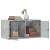 Dulapuri de perete cu uși sticlă 2 buc. gri beton 68,5x37x35 cm GartenMobel Dekor