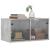 Dulapuri de perete cu uși sticlă 2 buc. gri beton 68,5x37x35 cm GartenMobel Dekor