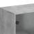 Dulap lateral cu uși din sticlă, gri beton, 69x37x100 cm GartenMobel Dekor