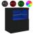 Servantă cu lumini LED, negru, 60,5x37x67 cm GartenMobel Dekor