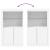 Dulap lateral cu lumini LED, alb, lemn prelucrat GartenMobel Dekor