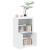 Dulap lateral cu lumini LED, alb, lemn prelucrat GartenMobel Dekor