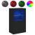 Dulap lateral cu lumini LED, negru, lemn prelucrat GartenMobel Dekor