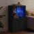 Servantă cu lumini LED, negru, 60,5x37x100 cm GartenMobel Dekor