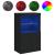 Servantă cu lumini LED, negru, 60,5x37x100 cm GartenMobel Dekor