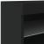 Servantă cu lumini LED, negru, 41x37x67 cm GartenMobel Dekor