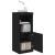 Servantă cu lumini LED, negru, 41x37x100 cm GartenMobel Dekor