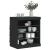 Servantă cu lumini LED, negru, 60,5x37x67 cm GartenMobel Dekor