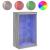 Servantă cu lumini LED, gri sonoma, 60,5x37x100 cm GartenMobel Dekor