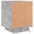Noptiere cu lumini LED, 2 buc., gri beton, lemn prelucrat GartenMobel Dekor
