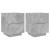 Noptiere cu lumini LED, 2 buc., gri beton, lemn prelucrat GartenMobel Dekor