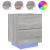 Noptiere cu lumini LED, 2 buc., sonoma gri, lemn prelucrat GartenMobel Dekor