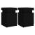 Noptiere cu lumini LED, 2 buc., negru, 35x39x55 cm GartenMobel Dekor
