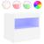 Noptiere cu lumini LED, 2 buc., alb, 50x40x45 cm GartenMobel Dekor