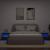 Noptiere cu lumini LED, 2 buc., negru, 50x40x45 cm GartenMobel Dekor