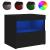 Noptiere cu lumini LED, 2 buc., negru, 50x40x45 cm GartenMobel Dekor