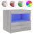 Noptiere cu lumini LED, 2 buc., gri sonoma, 50x40x45 cm GartenMobel Dekor