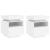 Noptiere cu lumini LED, 2 buc., alb, 40x39x48,5 cm GartenMobel Dekor