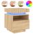 Noptiere cu lumini LED, 2 buc., stejar sonoma, 40x39x48,5 cm GartenMobel Dekor