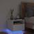 Noptiere cu lumini LED, alb, 40x39x37 cm GartenMobel Dekor