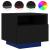 Noptiere cu lumini LED, 2 buc., negru, 40x39x37 cm GartenMobel Dekor