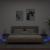 Noptiere cu lumini LED, 2 buc., negru, 40x39x37 cm GartenMobel Dekor