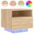 Noptiere cu lumini LED, 2 buc., stejar sonoma, 40x39x37 cm GartenMobel Dekor