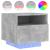 Noptiere cu lumini LED, 2 buc., gri beton, 40x39x37 cm GartenMobel Dekor
