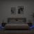 Noptiere cu lumini LED, 2 buc., stejar fumuriu, 40x39x37 cm GartenMobel Dekor