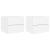 Noptiere montate pe perete cu lumini LED, 2 buc., alb GartenMobel Dekor
