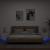 Noptiere montate pe perete cu lumini LED, 2 buc., alb GartenMobel Dekor