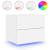 Noptiere montate pe perete cu lumini LED, 2 buc., alb GartenMobel Dekor