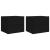 Noptiere montate pe perete cu lumini LED, 2 buc., negru GartenMobel Dekor