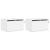 Noptiere montate pe perete cu lumini LED, 2 buc., alb GartenMobel Dekor