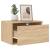 Noptiere montate pe perete cu lumini LED, 2 buc., stejar sonoma GartenMobel Dekor