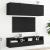 Comode TV de perete, 2 buc., negru, 40x30x30 cm, lemn prelucrat GartenMobel Dekor