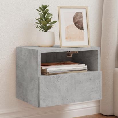 Comodă TV de perete, gri beton, 40x30x30 cm, lemn prelucrat GartenMobel Dekor