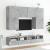 Comode TV de perete, 2 buc., gri beton, 80x30x30 cm, lemn GartenMobel Dekor