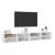 Dulapuri TV de perete 2 buc. alb 100x30x30 cm lemn compozit GartenMobel Dekor