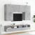 Comode TV de perete, 2 buc., gri beton, 100x30x30 cm, lemn GartenMobel Dekor