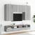 Dulapuri TV de perete 2 buc. gri sonoma 100x30x30 cm lemn GartenMobel Dekor