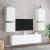 Comode TV de perete, 2 buc., alb, 40,5x30x40 cm, lemn prelucrat GartenMobel Dekor