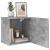 Comode TV de perete, 2 buc. gri beton, 40,5x30x40 cm, lemn GartenMobel Dekor