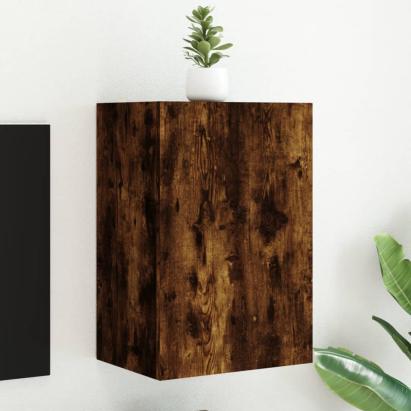 Comodă TV de perete stejar fumuriu 40,5x30x60 cm lemn prelucrat GartenMobel Dekor