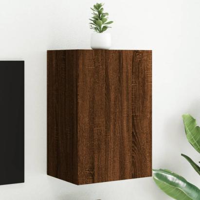 Comodă TV de perete, stejar maro, 40,5x30x60 cm, lemn prelucrat GartenMobel Dekor