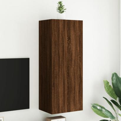 Comodă TV de perete, stejar maro, 40,5x30x102cm, lemn prelucrat GartenMobel Dekor